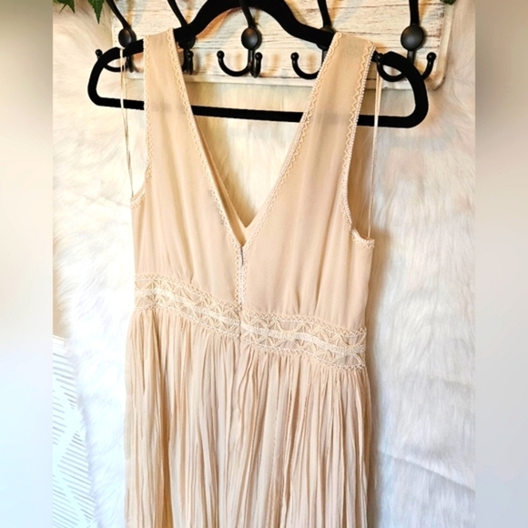 Massimo Dutti Bohemian Crepe Beaded Maxi Dress - Picture 6 of 10